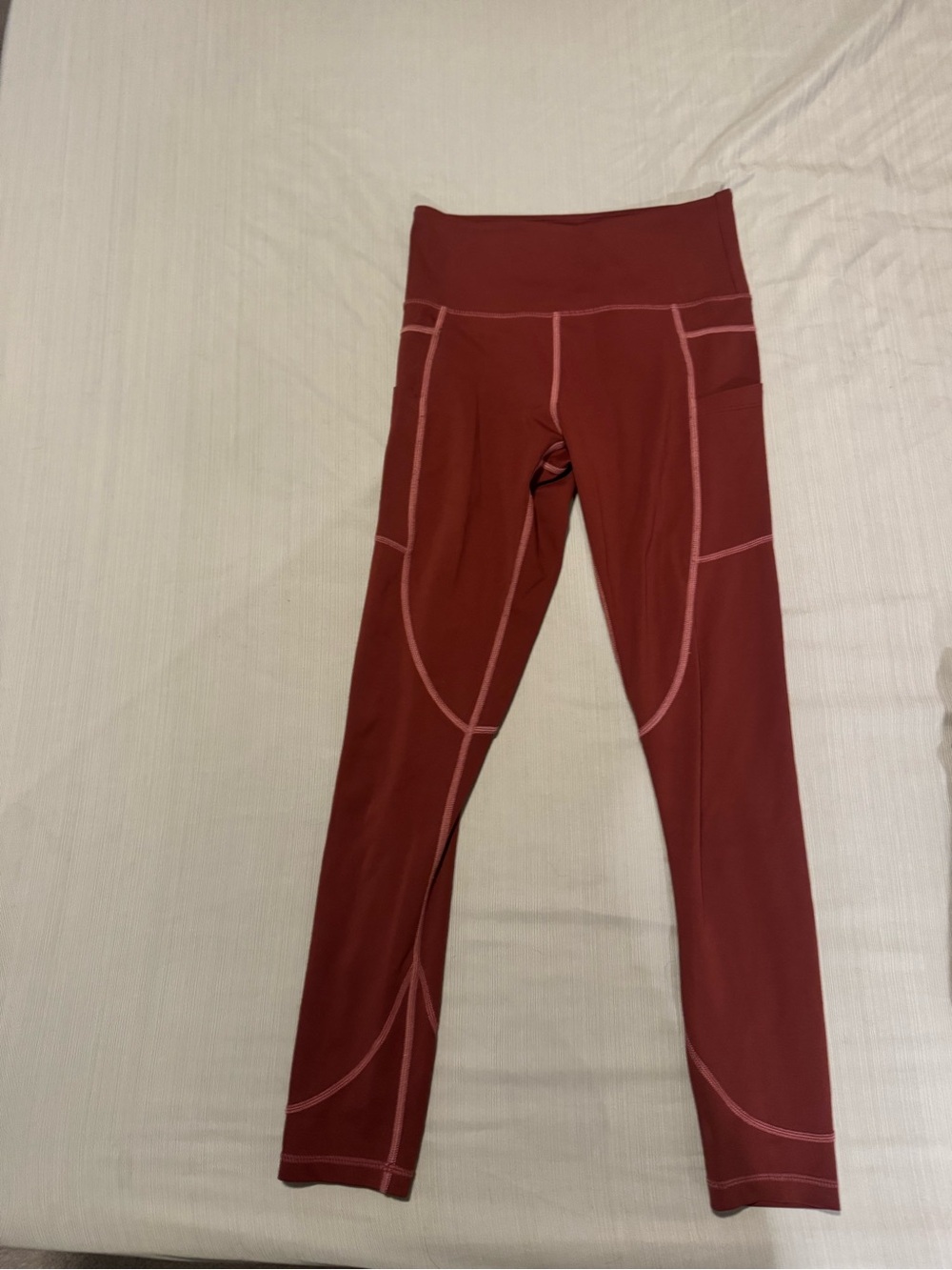 ZYIA Brick Red High-Waist Performance Leggings
